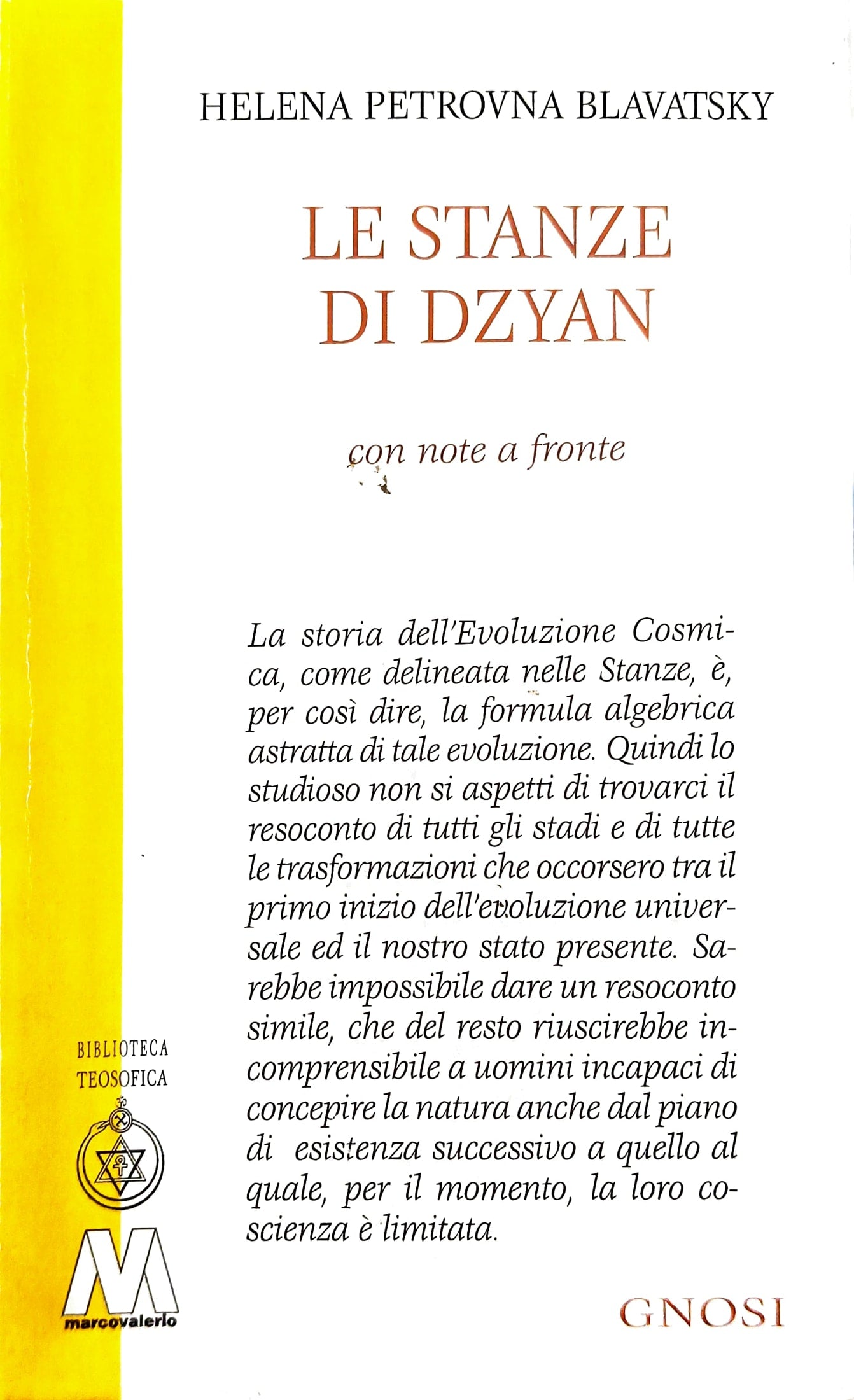 Copertina Le stanze di Dzyan - Helena Petrovna Blavatsky